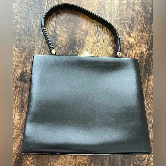 VINTAGE: ladies Made in France satchel handbag - Picture 3 of 16